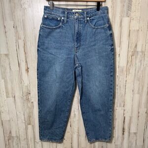 Madewell Balloon Jeans Womens 29 High Rise Denim Stretch Blue